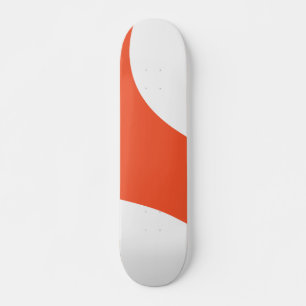 Eenvoudige golven - Sinaasappel en wit Skateboard