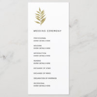 Eenvoudige gouden blad botanische bruiloft ceremon