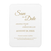 Eenvoudige Gouden Calligraphy Save the Date Magneet (Verticaal)