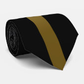 Eenvoudige gouden streep stropdas (Opgerold)