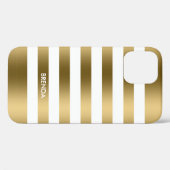 Eenvoudige gouden strepen op witte achtergrond Case-Mate iPhone case (Achterkant (horizontaal))