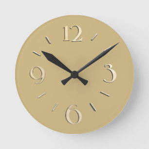 Eenvoudige gouden wandklok ronde klok