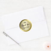 Eenvoudige goudfolie dank u Logo Ronde Sticker (Envelop)