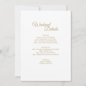 Eenvoudige goudkalligrafie Bachelorette Party Kaart (Achterkant)