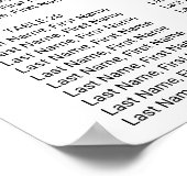 Eenvoudige goudkalligrafie-weduwenkaart poster (Hoek)