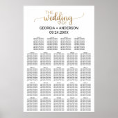 Eenvoudige goudkalligrafie-weduwenkaart poster (Voorkant)