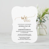 Eenvoudige goudkalligrafie "Wij doen" Kaart (Staand voorkant)