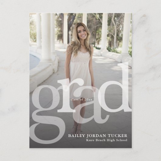 Eenvoudige GRAD-overlay-klasse van afstudeeruitnod Aankondigingskaart (Voorkant)