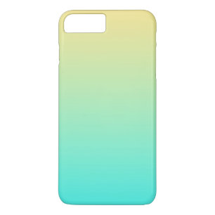 Eenvoudige Gradiënt Pastel Geel Turquoise iPhone 8 Plus / 7 Plus Hoesje