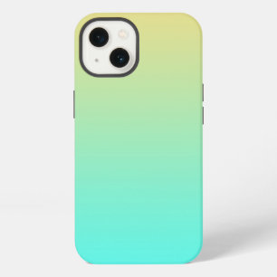 Eenvoudige Gradiënt Pastel Geel Turquoise iPhone 13 Hoesje