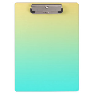 Eenvoudige Gradiënt Pastel Geel Turquoise Klembord