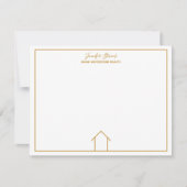 Eenvoudige grafische aangepaste goudmakerij voor o notitiekaartje (Voorkant)