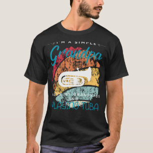 Eenvoudige Grandpas Tuba Serenade - Speels T-shirt