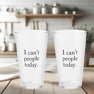 Eenvoudige Grappig kan ik niet Mensen vandaag Glas