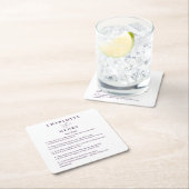 Eenvoudige Grappige Feiten Bruiloft Onderzetters (Insitu)