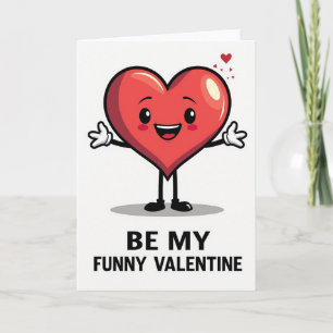 Eenvoudige Grappige Hart Valentijnkaart Kaart