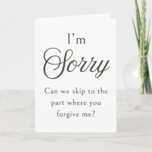 Eenvoudige & Grappige Minimalistische Sorry Kaart