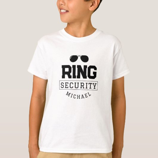 Eenvoudige Grappige Ring Beveiliging Bruiloft Favo T-shirt (Voorkant)