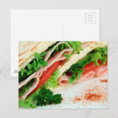 Eenvoudige Grappige Sandwich Briefkaart (Voorkant / Achterkant)