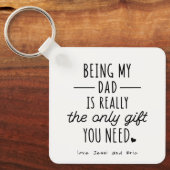 Eenvoudige grappige vaders dag zijnde mijn vader f sleutelhanger (Voorkant)