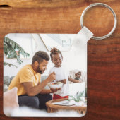 Eenvoudige grappige vaders dag zijnde mijn vader f sleutelhanger (Achterkant)