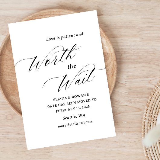 Eenvoudige Grappige Wijzig Datum Trouw  Save The Date