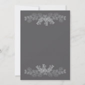 Eenvoudige Grey Line Art Eucalyptus bruiloft uitno Kaart (Achterkant)