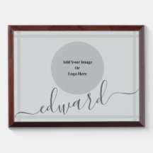 Eenvoudige grijze aangepaste naam