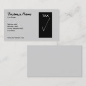 Eenvoudige grijze belastingadviseur visitekaartje (Voorkant / Achterkant)