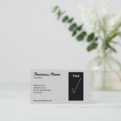 Eenvoudige grijze belastingadviseur visitekaartje (Staand voorkant)