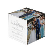 Eenvoudige, grijze en witte ontwerpkubusvormig kubus (Voorkant hoekig)