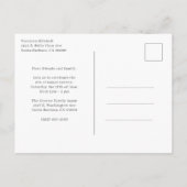 Eenvoudige grijze fotofeestdag in het leven aankondigingskaart (Achterkant)