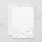 Eenvoudige grijze Kaart met details over bruiloft (Achterkant)