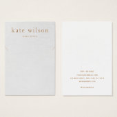 Eenvoudige grijze Linen (afbeelding)-Ketting Displ Visitekaartje (Voorkant /achterkant)