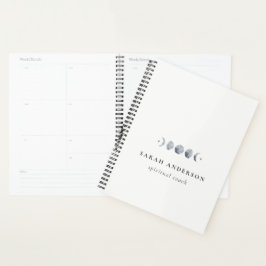 Eenvoudige Grijze Maan Celestial Moon Phase Waterv Planner