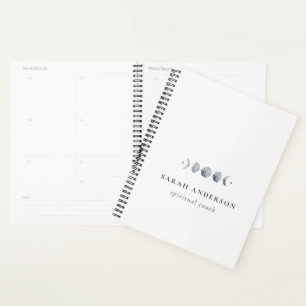 Eenvoudige Grijze Maan Celestial Moon Phase Waterv Planner