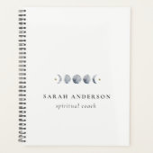 Eenvoudige Grijze Maan Celestial Moon Phase Waterv Planner (Voorkant)