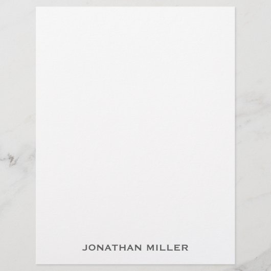 Eenvoudige grijze typografische naam Stationery Briefhoofd (Voorkant)