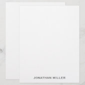 Eenvoudige grijze typografische naam Stationery Briefhoofd (Voorkant / Achterkant)