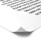 Eenvoudige grijze weddenschapskaart poster (Hoek)