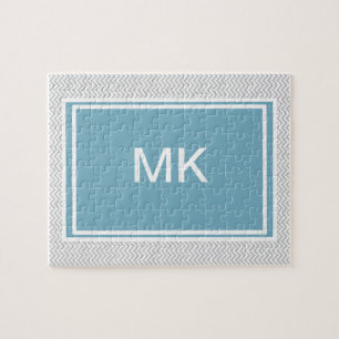 Eenvoudige Grijze Zigzag Legpuzzel