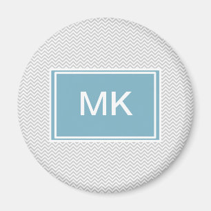 Eenvoudige Grijze Zigzag Magneet