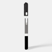 Eenvoudige grijze zwart-witte strepen gepersonalis Case-Mate iPhone case (Achterkant / Links)