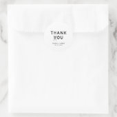 Eenvoudige grillige hand getekend Dank u bruiloft Ronde Sticker (Tas)