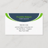 Eenvoudige Groen Blauw Lawn Landscaping Mowing Ser Visitekaartje (Achterkant)