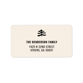 Eenvoudige groenblijvende Adresetiketten Etiket