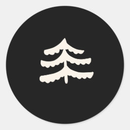 Eenvoudige groenblijvende zwarte moderne Stickers