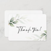 Eenvoudige groene bedankkaart (Voorkant / Achterkant)