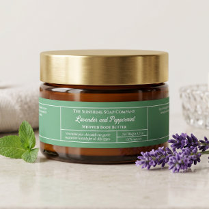 Eenvoudige groene body butter cosmetica pot 1" x 7