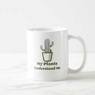 Eenvoudige groene cactussen in potten koffiemok